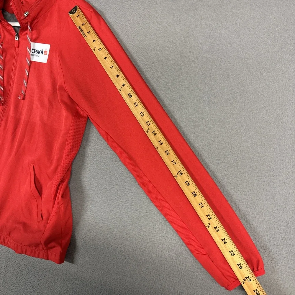 Nike Team Training Jacket Womens Medium Red Czech Republic Ceska Full Zip Sports